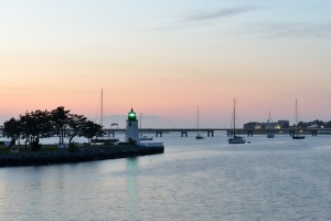 Goat Island Lighthouse at Dusk